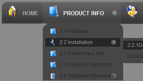 Toolbars Grey HTML Drop Down Menu Template